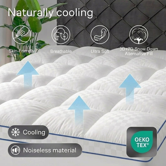 ResortLuxe™ Premium Quilted 1000GSM Extra Thick Mattress Topper
